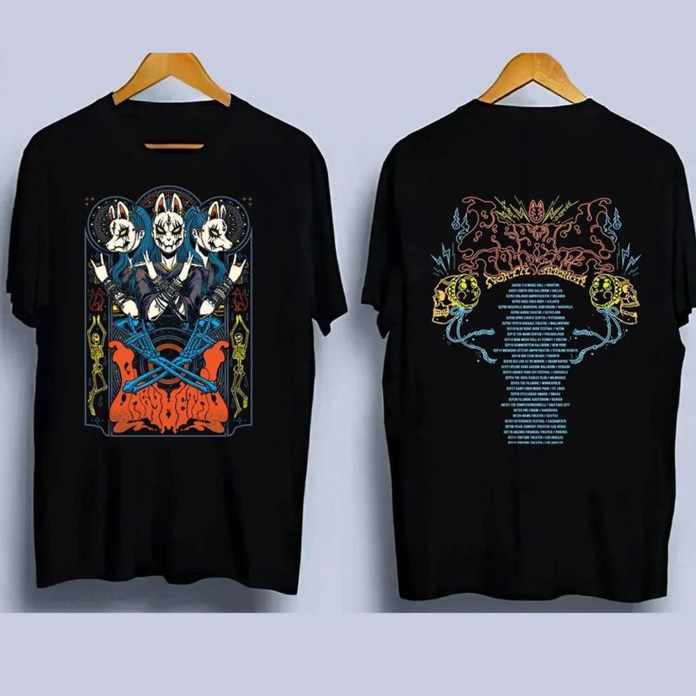 Babymetal Us Tour 2023 Cotton Tshirt Babymetal Natsu Matsuri Retro Tee 2 Sided - Picture 1 of 4